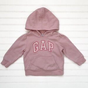 GAP VGUC Blush Pink Iconic Brand Logo Pullover Hoodie Sweatshirt
